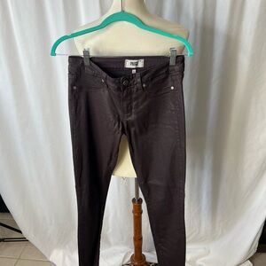 🍒 PAIGE Verdugo Ultra Skinny Jeans – Size 28 – Black Cherry Silk 🍒